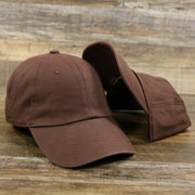 The Chocolate Bent Brim Blank Baseball Hat | Brown Dad Hat
