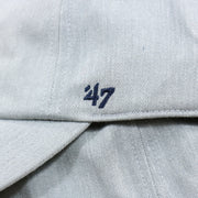 The 47 Brand Logo on the Cooperstown New York Yankees Green Bottom Dad Hat | Gray Dad Hat