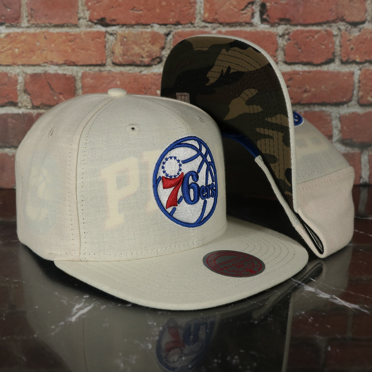 Philadelphia 76ers Cut Away Snapback Hat | Retro Mitchell and Ness Rip Away Distressed Snapback Hat