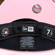 The Tags on the Boston Red Sox Pink Undervisor Sakura Tree Embroidered 59Fifty Fitted Cap | Navy Blue 59Fifty Cap