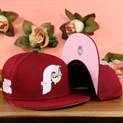 The Cooperstown Philadelphia Philadelphia Pink Undervisor Sakura Tree Embroidered 59Fifty Fitted Cap | Maroon 59Fifty Cap