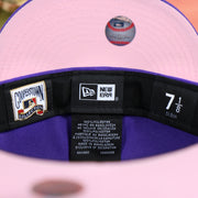 The Tags on the Cooperstown Arizona Diamondbacks Pink Undervisor Sakura Tree Embroidered 59Fifty Fitted Cap | Purple 59Fifty Cap