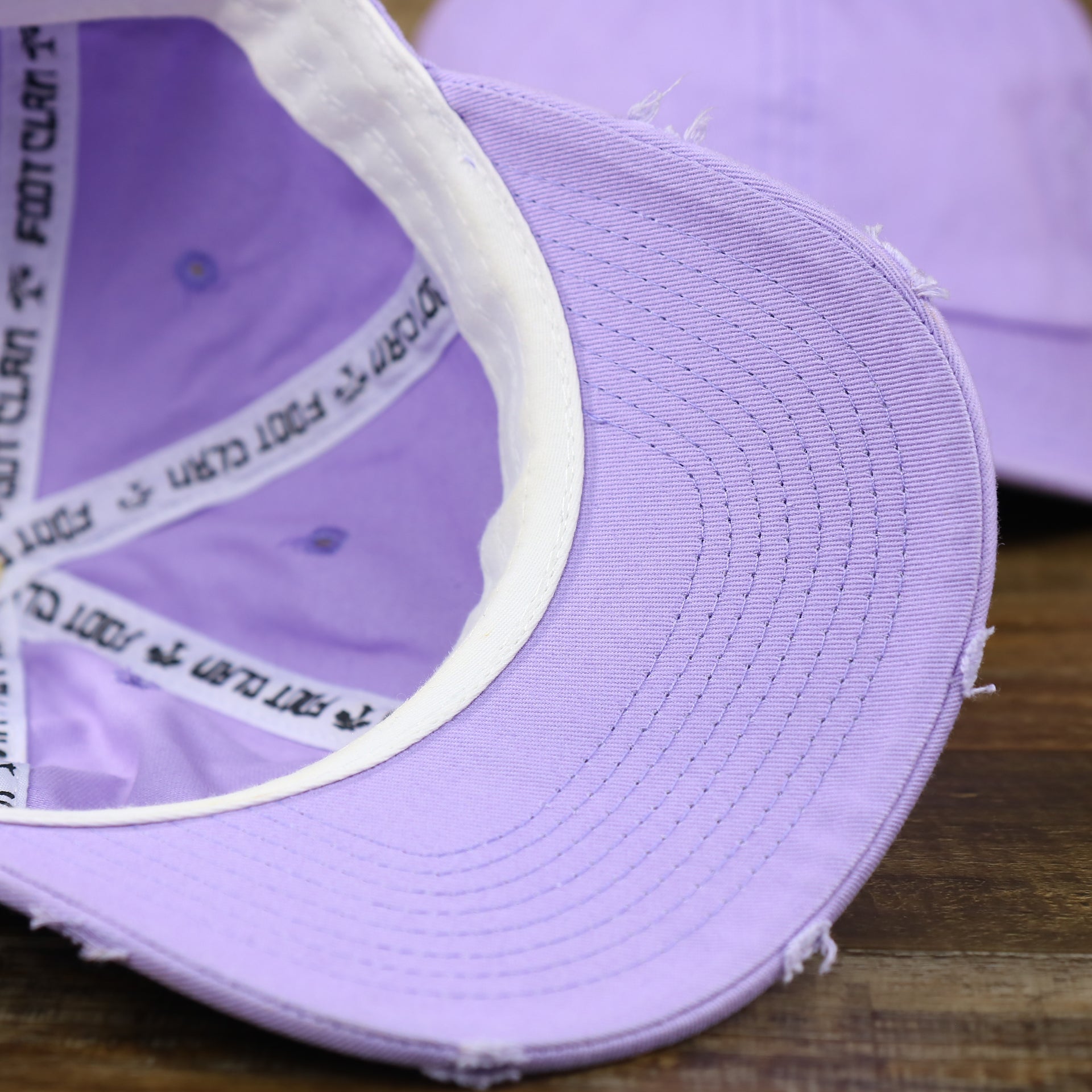 The undervisor on the Lavender Flat Brim Distressed Blank Baseball Hat | Light Purple Dad Hat