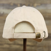 The backside of the Khaki Linen Blank Baseball Hat | Blank Tan Dad Hat