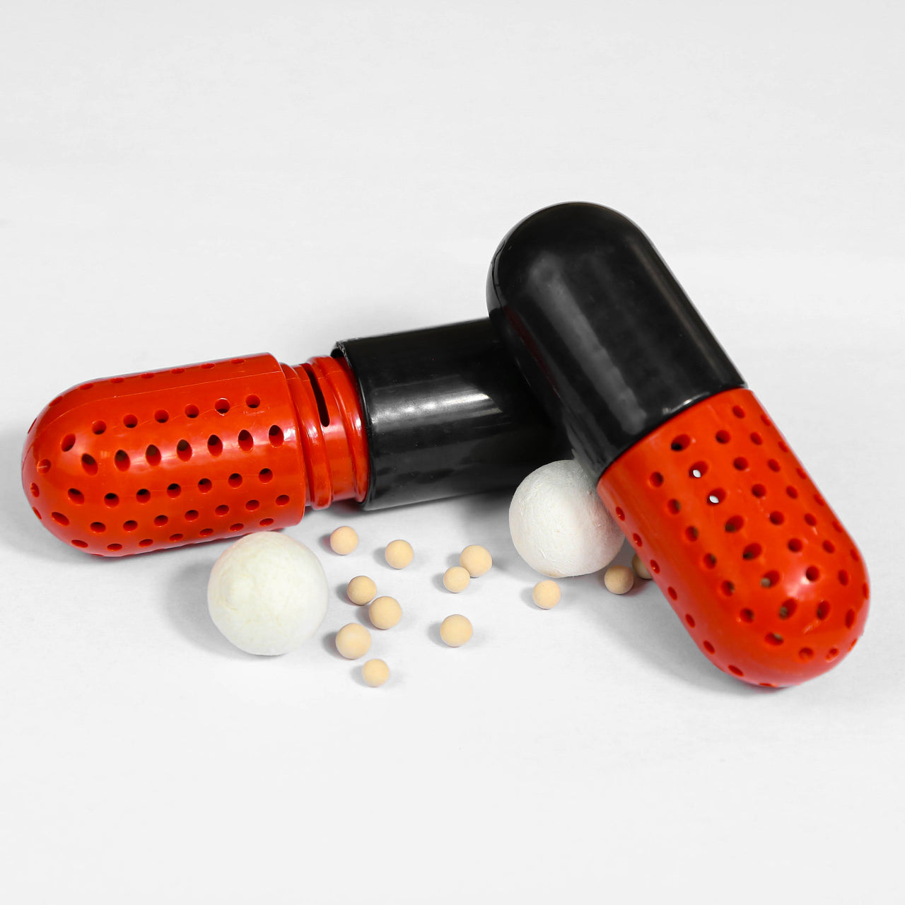 Two Pill Shape Sneaker Deodorizer Matching Bred 11s | Red And Black Sneaker Deodorizers