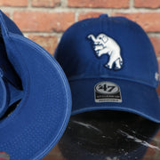royal blue under visor on the Philadelphia Athletics 1924 Elephant Logo Retro Royal Blue Clean Up Dad Hat