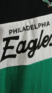 eagles script on the Philadelphia Eagles Retro NFL "Eagles" Script | Black/White/Kelly Cotton Tank