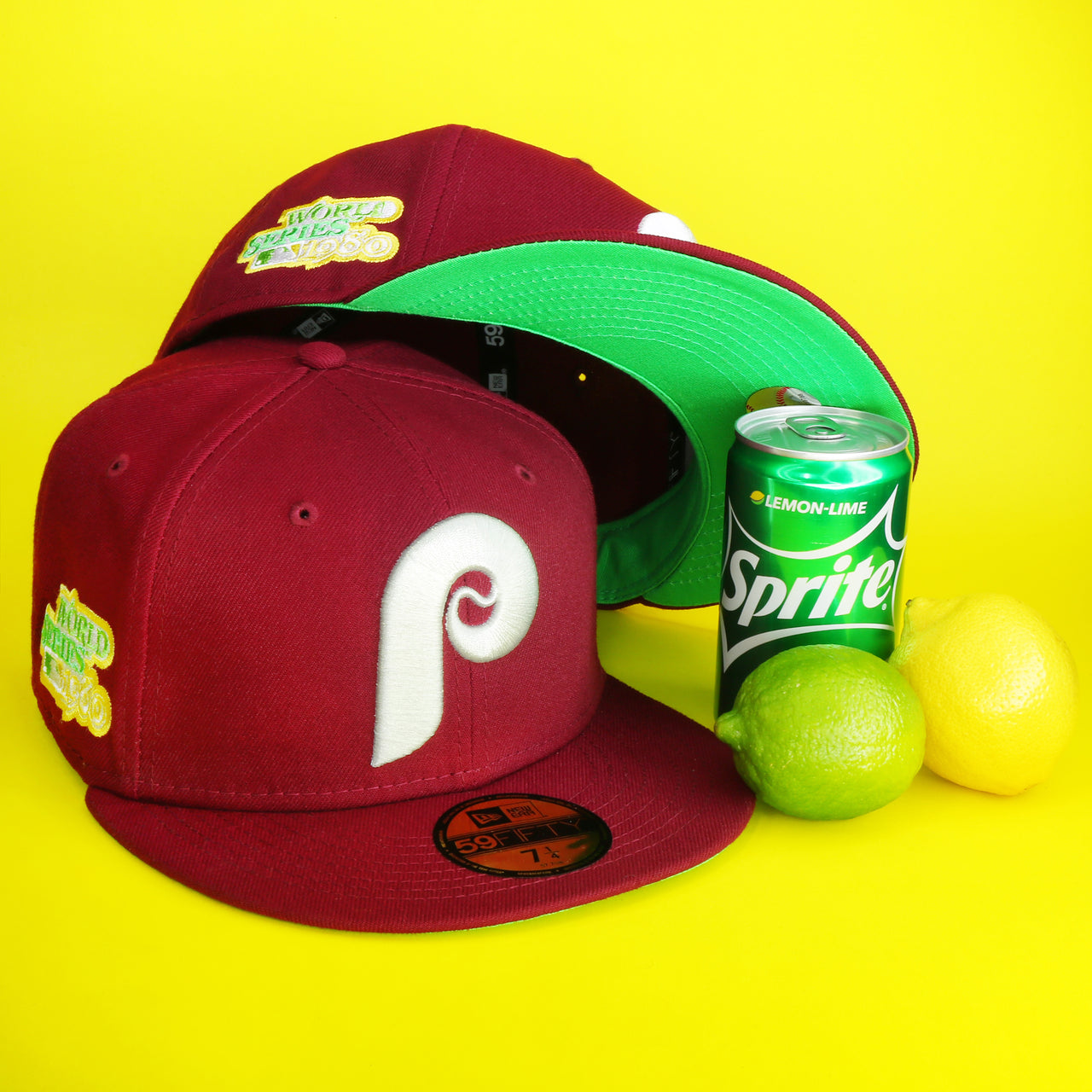 Philadelphia Phillies 1980 World Series Side Patch "Citrus Pop" Green UV 59Fifty Fitted Cap
