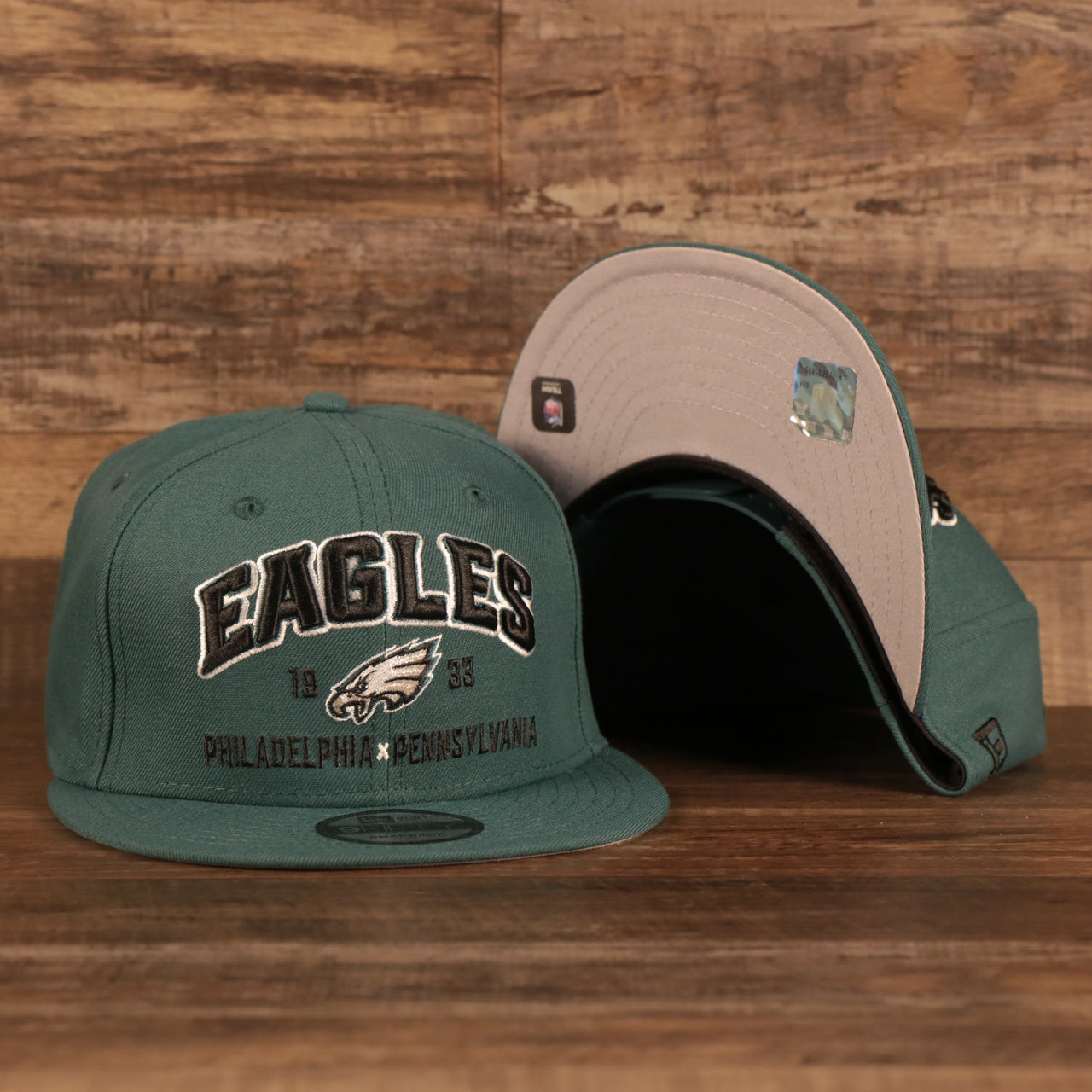 Vintage Philadelphia Eagles Cap | 1933 Philadelphia x Pennsylvania Midnight Green 9Fifty Snapback Hat