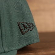 Close up of the New Era logo on the Vintage Philadelphia Eagles Cap | 1933 Philadelphia x Pennsylvania Midnight Green 9Fifty Snapback Hat