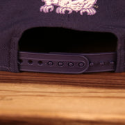 adjustable strap on the back of the TCU Horned Frogs Purple Adjustable Snapback Cap