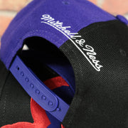 mitchell and ness logo on the Toronto Raptors Retroline Logo Outline Vintage Snapback Hat | Mitchell and Ness Raptors Snap Cap