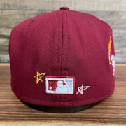 The backside of the Philadelphia Phillies Cooperstown “Scribble” Side Patch Gray Bottom 59Fifty Fitted Cap