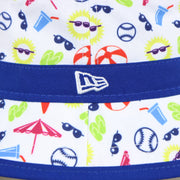 new era logo on the New York Mets Spring Training 2022 On Field White Toddler Bucket Hat