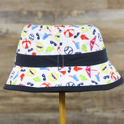 right side of the New York Yankees Spring Training 2022 On Field White Toddler Bucket Hat