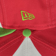 new era logo on the Harrisburg Senators Iguana Copa De La Diversion 2023 Tri-Tone Black Bottom 9Fifty Snapback Hat | Red/White/Green 950