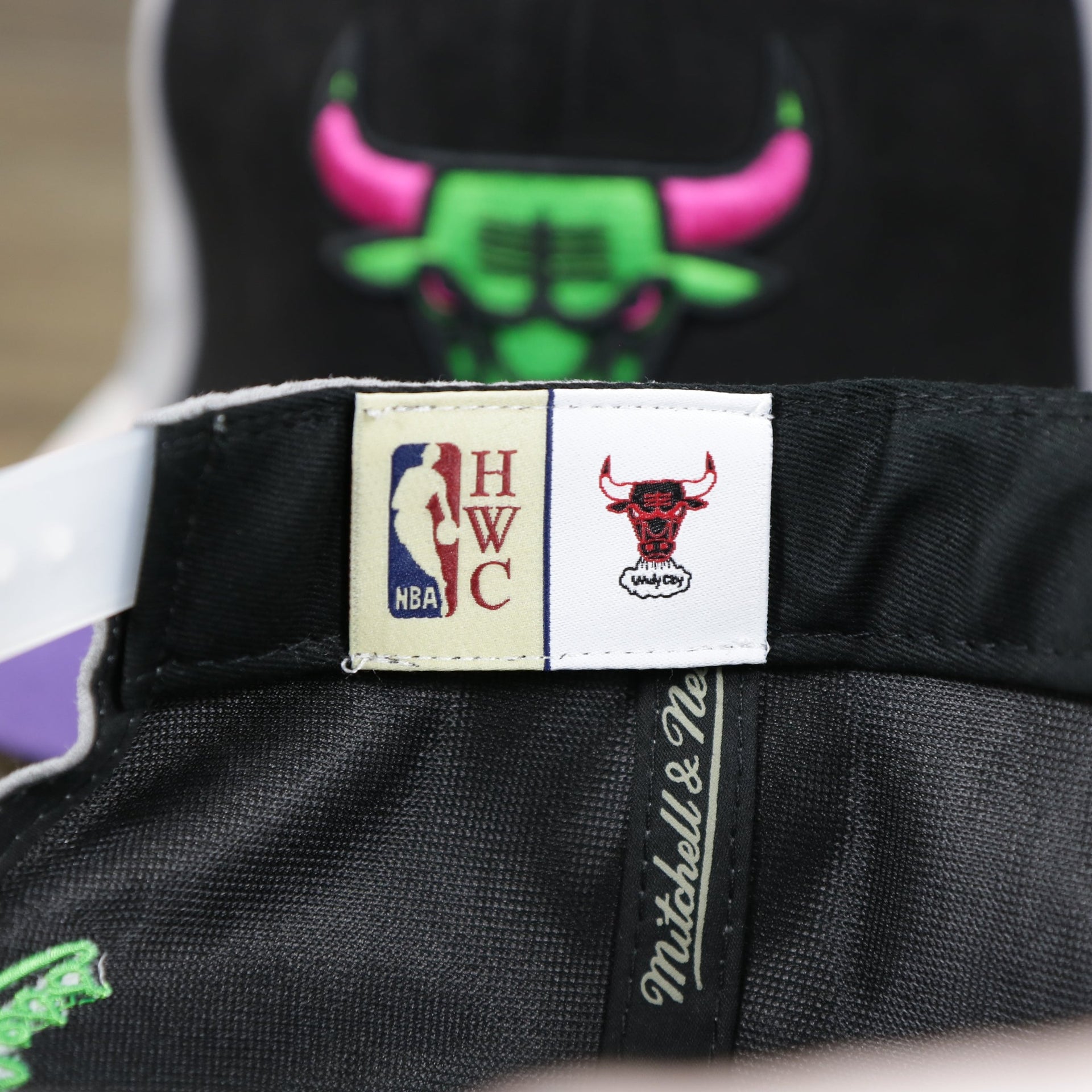 Hardwood Classic label on the Chicago Bulls “NBA Day 5” Bel Air 5s Matching Snapback Hat | Snapback to match Bel Air 5s