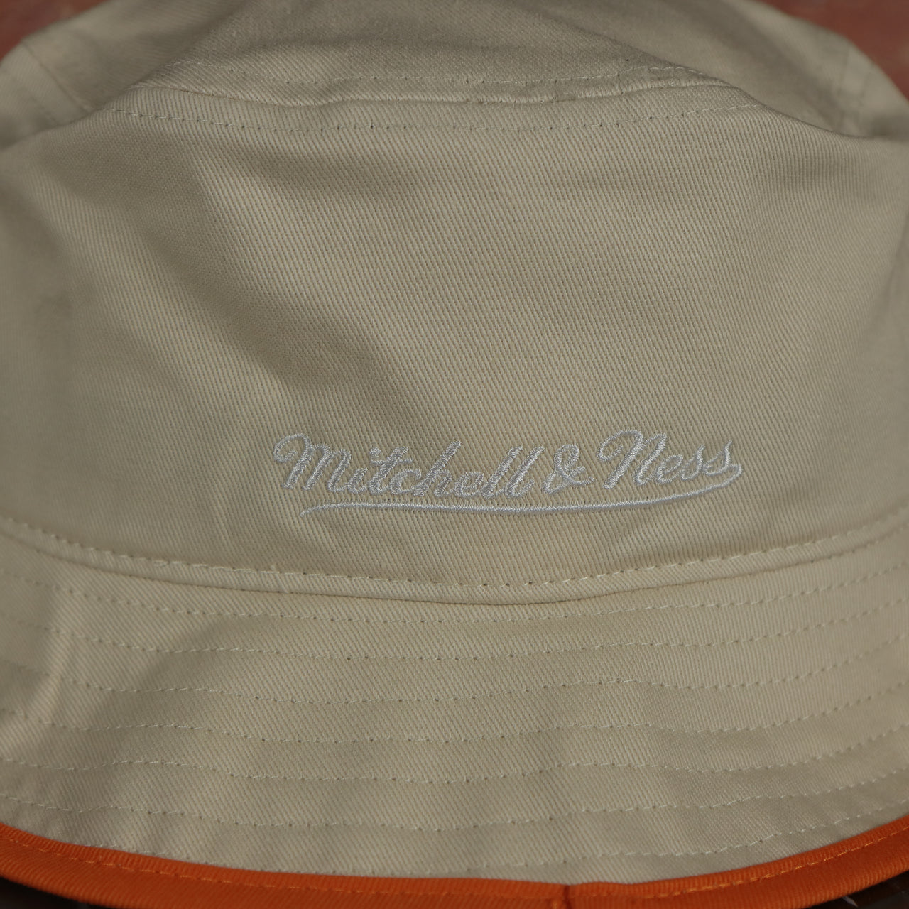 Phoenix Suns Hardwood Classics Vintage Logo Off White Bucket Hat