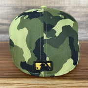 The backside of the New York Mets 2022 Armed Forces Day / Memorial Day Side Patch 59Fifty Fitted Cap