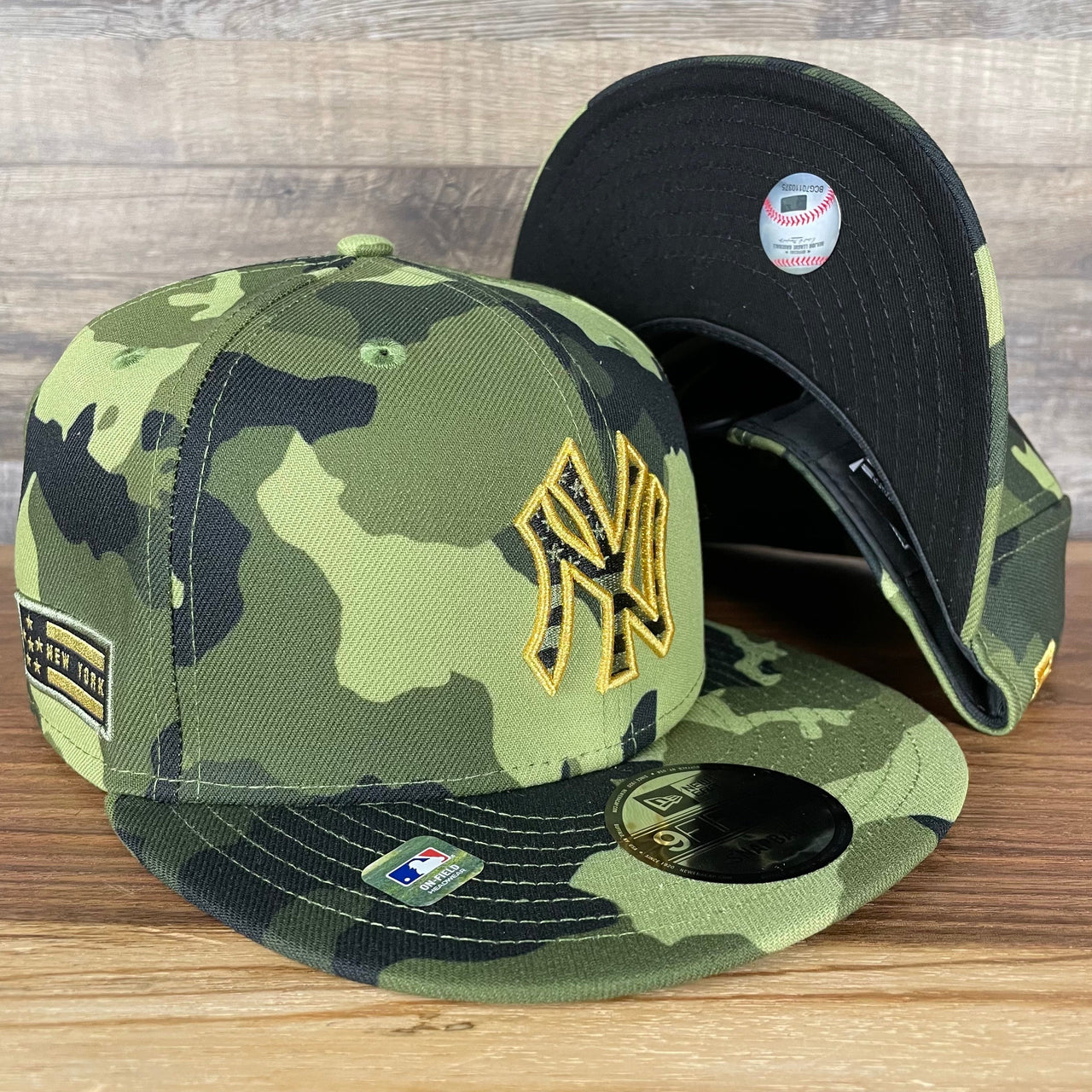 New York Yankees 2022 Armed Forces Day / Memorial Day Side Patch 9Fifty Snapback | Camo