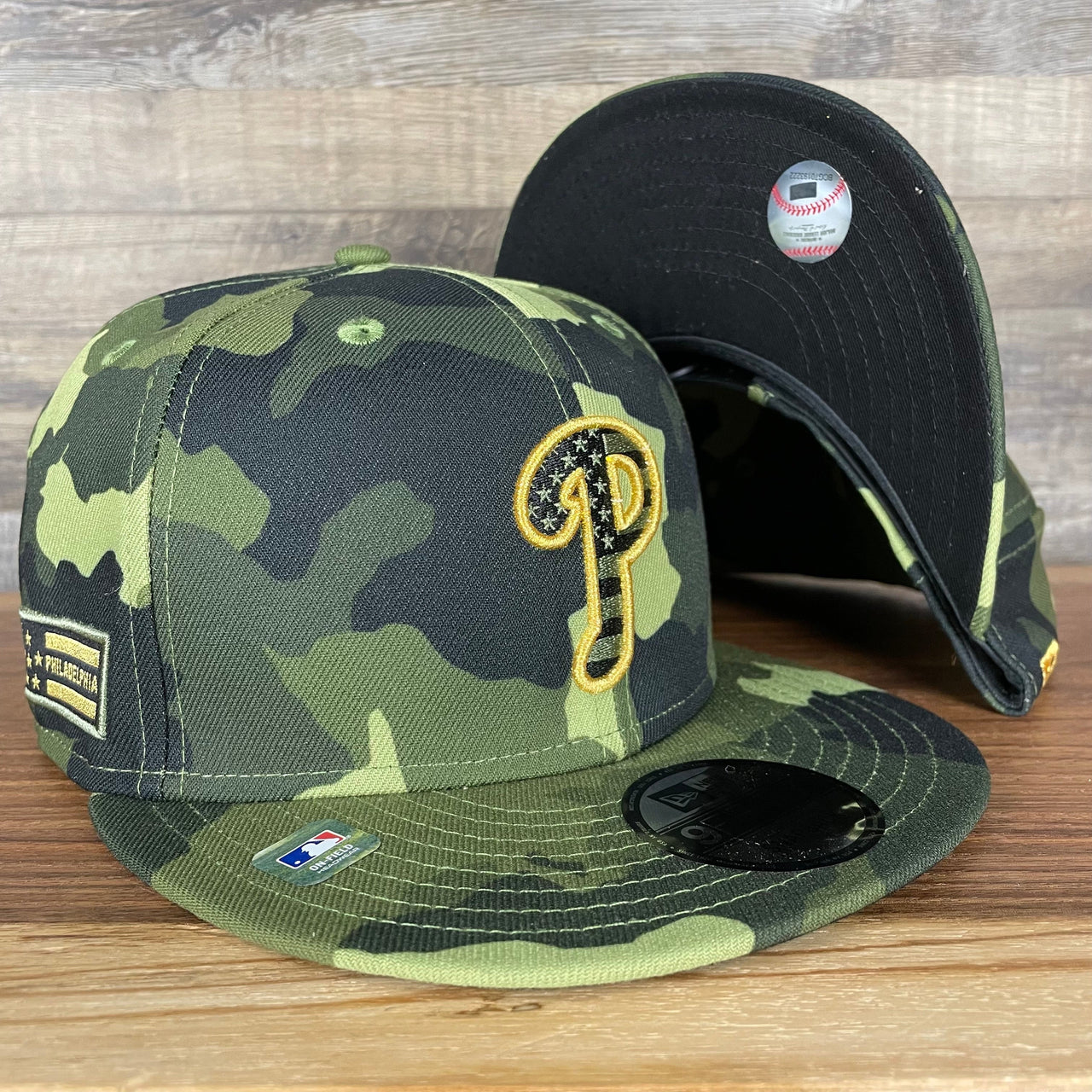 The Philadelphia Phillies 2022 Armed Forces Day / Memorial Day Side Patch 9Fifty Snapback