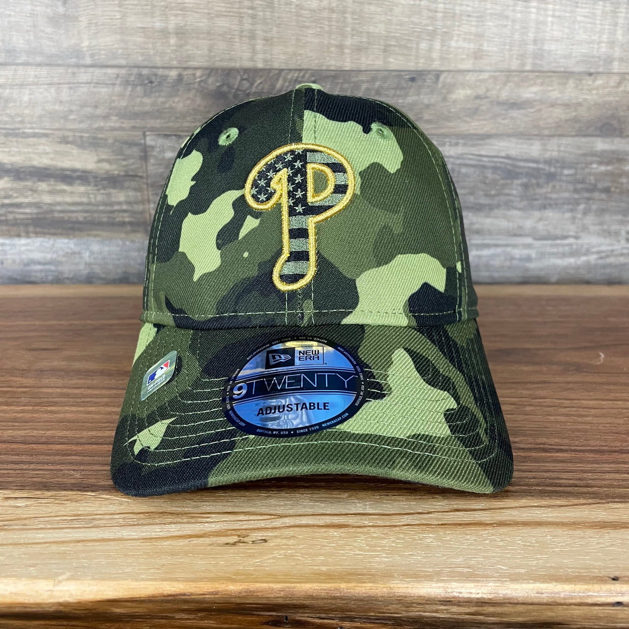 Philadelphia Phillies 2022 Armed Forces Day / Memorial Day Side Patch 9Twenty Dad Hat | Camo