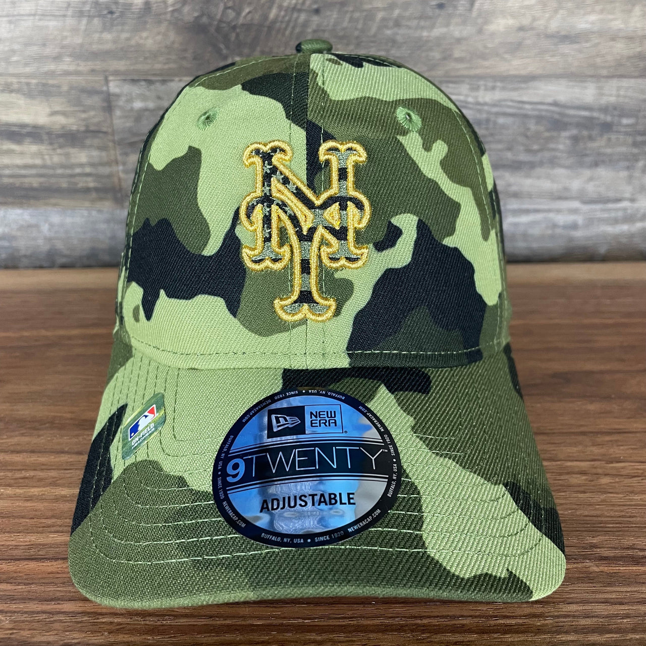 New York Mets 2022 Armed Forces Day / Memorial Day Side Patch 9Twenty Dad Hat | Camo