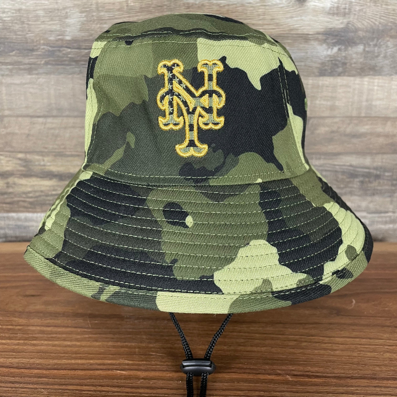 New York Mets 2022 Armed Forces Day / Memorial Day Side Patch Boonie Bucket Hat | Camo