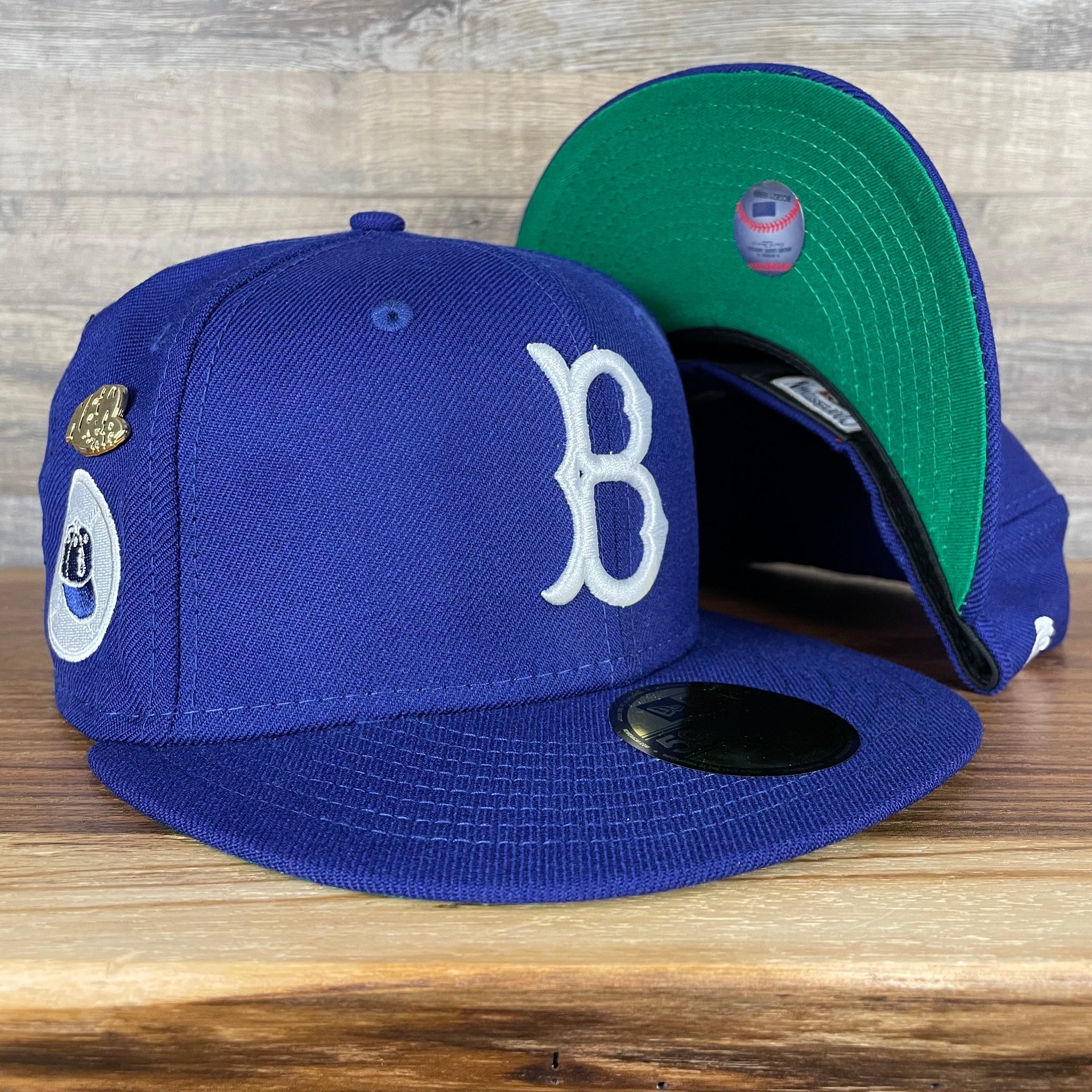 The Brooklyn Dodgers Cooperstown 5950 Day Side Patch Green Bottom 59Fifty Fitted Cap