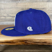 The wearer's left on the Brooklyn Dodgers Cooperstown 5950 Day Side Patch Green Bottom 59Fifty Fitted Cap
