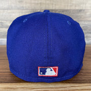 The backside of the Brooklyn Dodgers Cooperstown 5950 Day Side Patch Green Bottom 59Fifty Fitted Cap