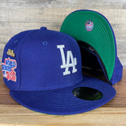The Los Angeles Dodgers Cooperstown 5950 Day Side Patch Green Bottom 59Fifty Fitted Cap