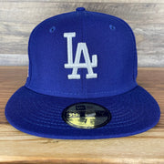 The front of the Los Angeles Dodgers Cooperstown 5950 Day Side Patch Green Bottom 59Fifty Fitted Cap