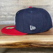 The wearer's right on the Atlanta Braves Cooperstown 5950 Day Side Patch Gray Bottom 59Fifty Fitted Cap