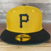 The front of the Pittsburgh Pirates Cooperstown 5950 Day Side Patch Green Bottom 59Fifty Fitted Cap