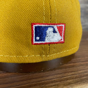 A close up of the Cooperstown MLB Batterman on the Pittsburgh Pirates Cooperstown 5950 Day Side Patch Green Bottom 59Fifty Fitted Cap
