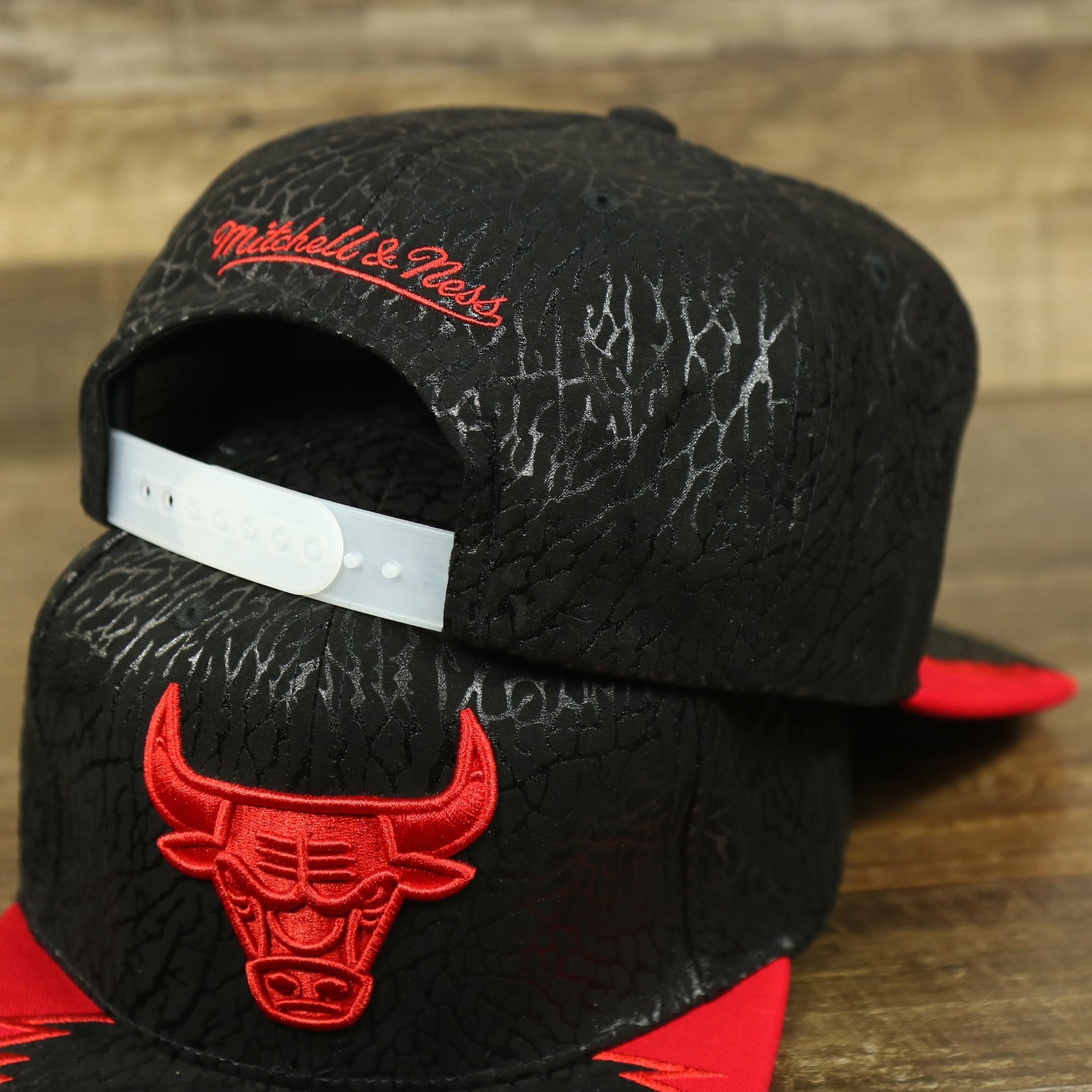 Back of the Chicago Bulls “NBA Day 5” Satin Bred 5s Matching Snapback Hat | Snapback to match Satin Bred 5s