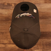 Top down view of the Philadelphia Eagles NFL 2021 Crucial Catch Cancer Awareness 39Thirty Stretch Fit Cap
