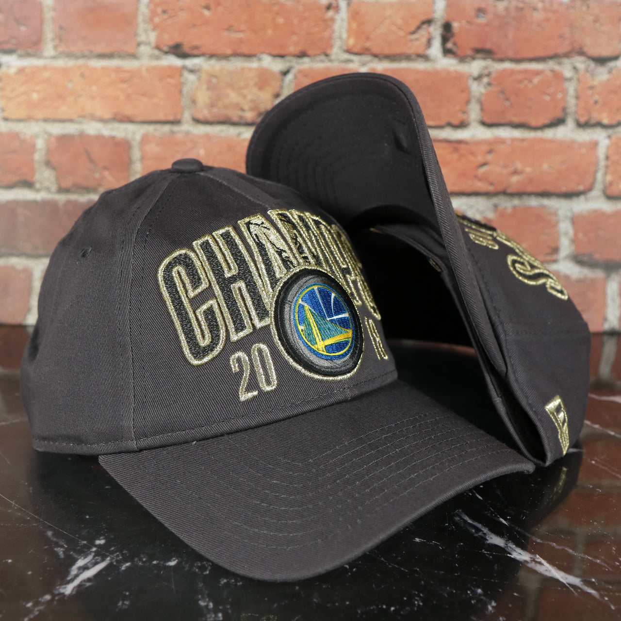 Warriors Dad Hat | Golden State Warriors 2018 NBA Champions Gray Baseball Cap | Warriors Grey Adjustable Hat | OSFM