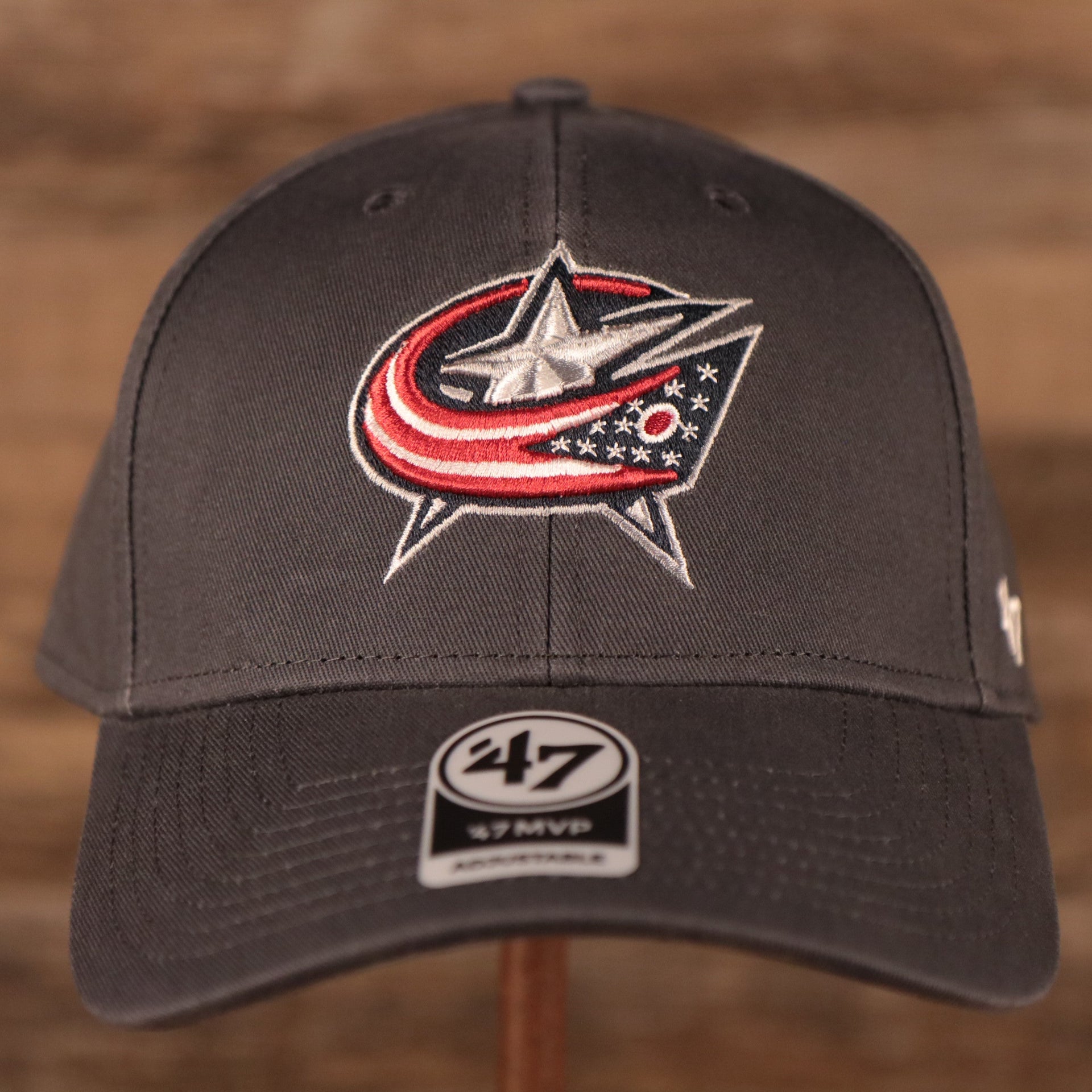 47 BRAND | COLUMBUS BLUE JACKETS | STAR WITH USA FLAG PATCH FRONT | LEGEND | MVP | DAD HAT | GRAY | OSFM