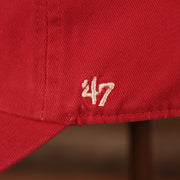 47 BRAND | DETROIT RED WINGS | GOTHIC D PATCH FRONT | CLEAN UP | DAD HAT | RED | OSFM