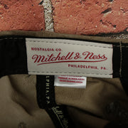 mitchell and ness label on the Mitchell and Ness Light Brown Suede Blank Adjustable Dad Hat