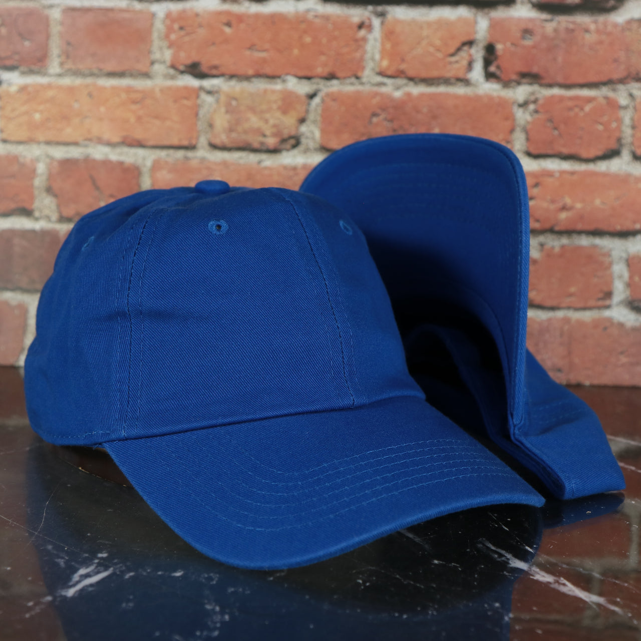 Blank Royal Blue Adjustable Dad Hat Baseball Cap with No Design