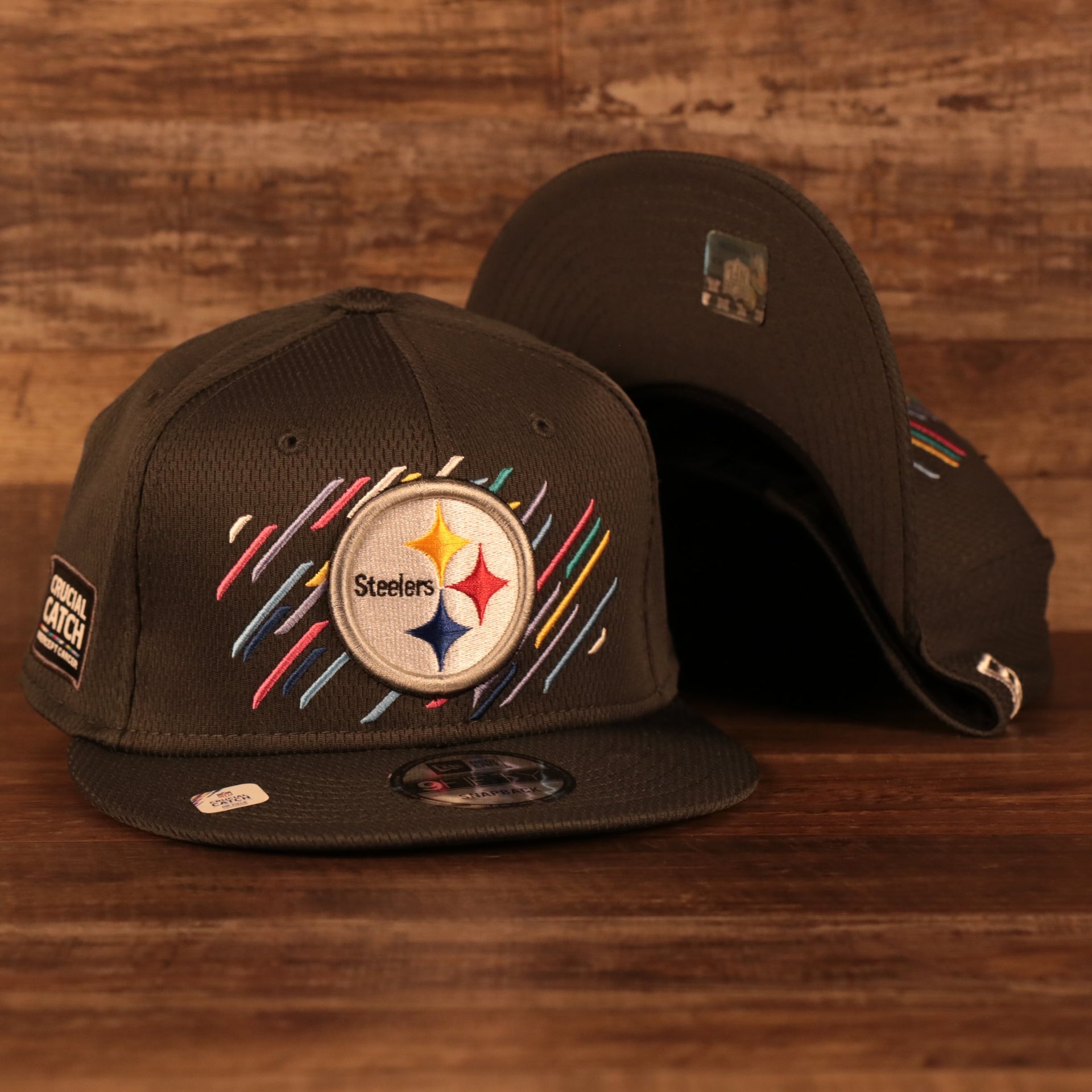 Pittsburgh Steelers NFL 2021 Crucial Catch Breast Cancer Awareness 9Fifty Snapback Hat