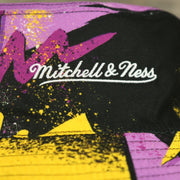 mitchell and ness logo on the Los Angeles Lakers 90s Inspired NBA Hyper Mitchell and Ness Reversible Bucket Hat