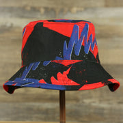 hyper pattern on the Philadelphia 76ers 90s Inspired NBA Hyper Mitchell and Ness Reversible Bucket Hat