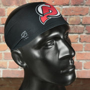 New Jersey Devils Moisture Wicking UPF 50+ Black Headband | Officially Licensed Junk Brands