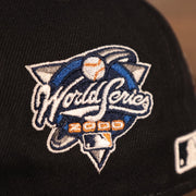 Close up of the 2000 World Series patch embroidered on the back left of the New York Yankees Derek Jeter All Over World Series Side Patch 59Fifty Fitted Cap