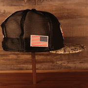 Wearer's right of the New York Giants 2021 Salute To Service On Field Sideline 9Fifty Snapback Trucker Hat