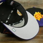 grey under visor on the Phoenix Suns City Skyline Side Patch 9Fifty Snapback Hat | Phoenix Skyline 950